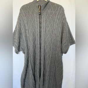 Liz Claiborne Gray Cable Knit Cardigan